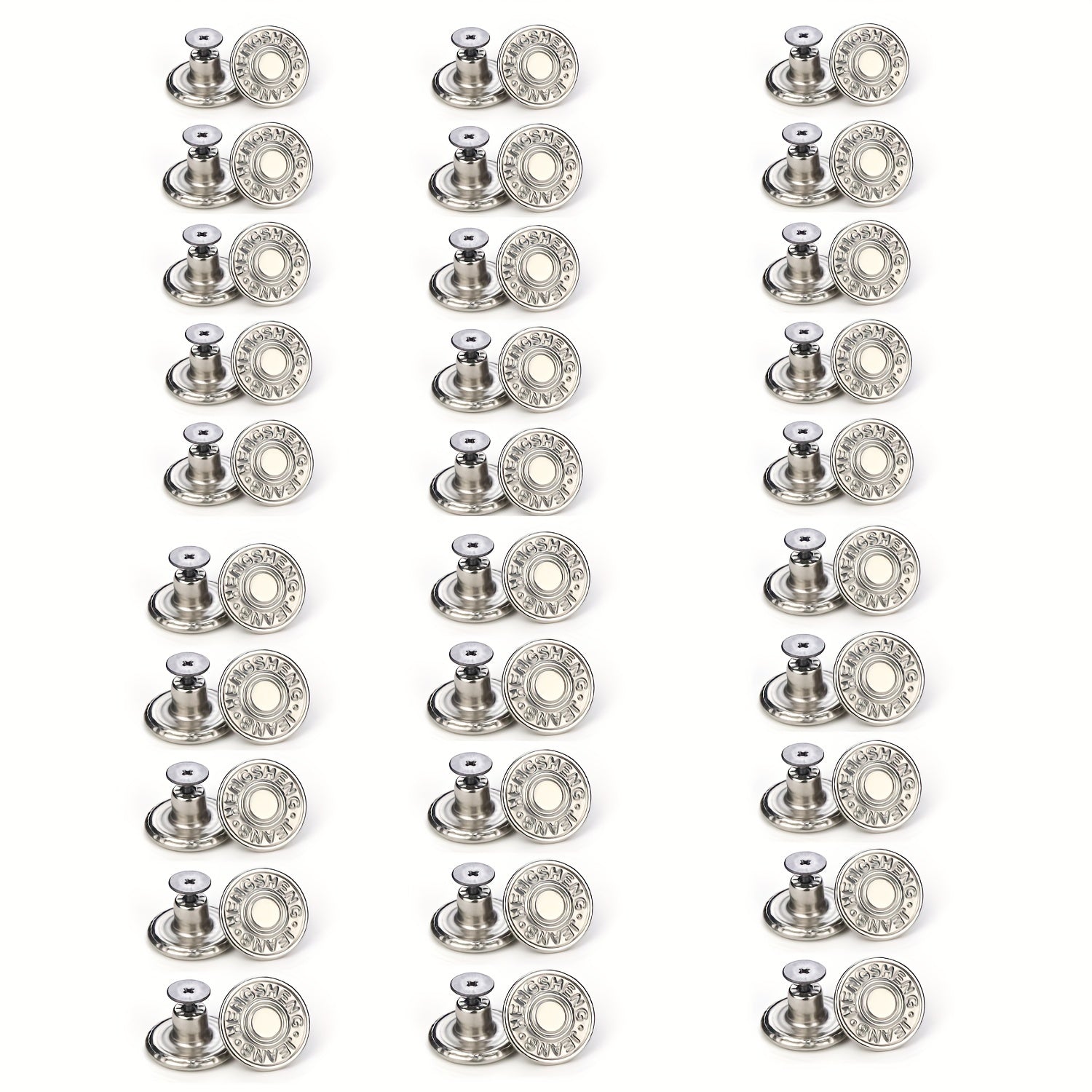 30pcs Letter Retro Buttons Removable Decorative Accessories With Screwdriver