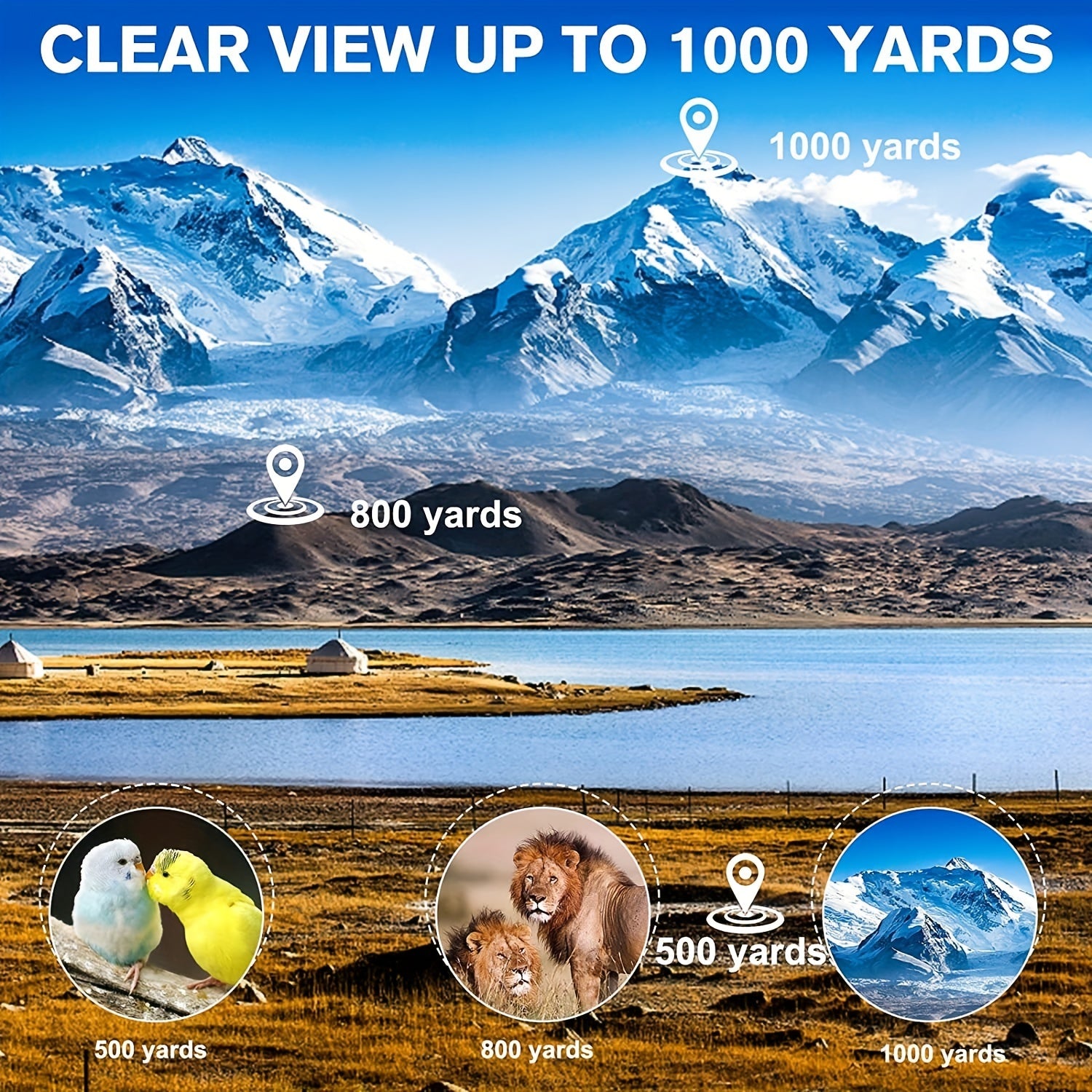 HD 40X60 Monocular Telescope with Compass & Magnifying Glass