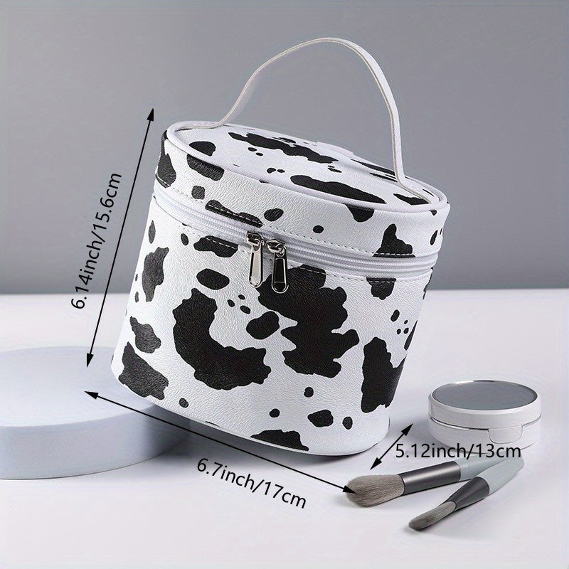 Cow Pattern Cosmetics Storage Bag Large Capacity Portable Toiletry Wash Bag