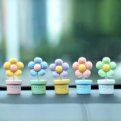 Car Decoration Small Flower Pot Statue Healing Series Simulation Pot Plant