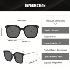 Men Square Frame Sunglasses UV Protection Summer Sunglasses