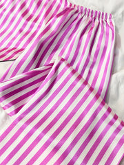 Stripe Print Pajama Set V Neck Cami Top & Pants Women's Loungewear