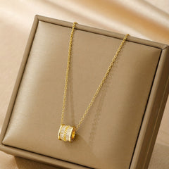 Stainless Steel Rhinestone Waist Necklace for Men and Women