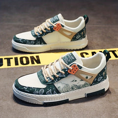 Men's Graffiti Skate Shoes Wear resistant Non Slip Casual Shoes For Youth