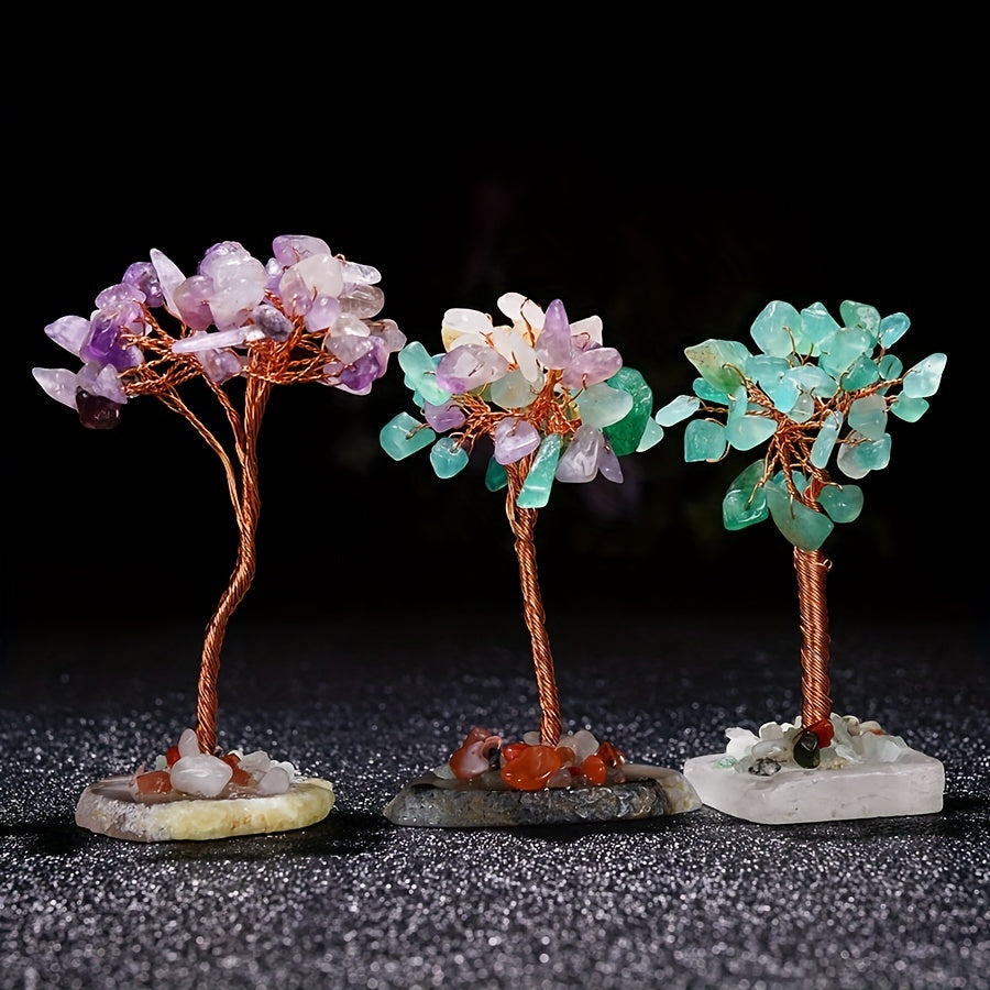 Crystal Tree Ornament for Jewelry and Decor