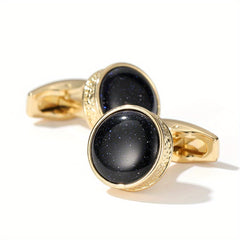 Round Shirt Cufflinks Classic Retro Cufflinks Suit Decoration for Women And Men