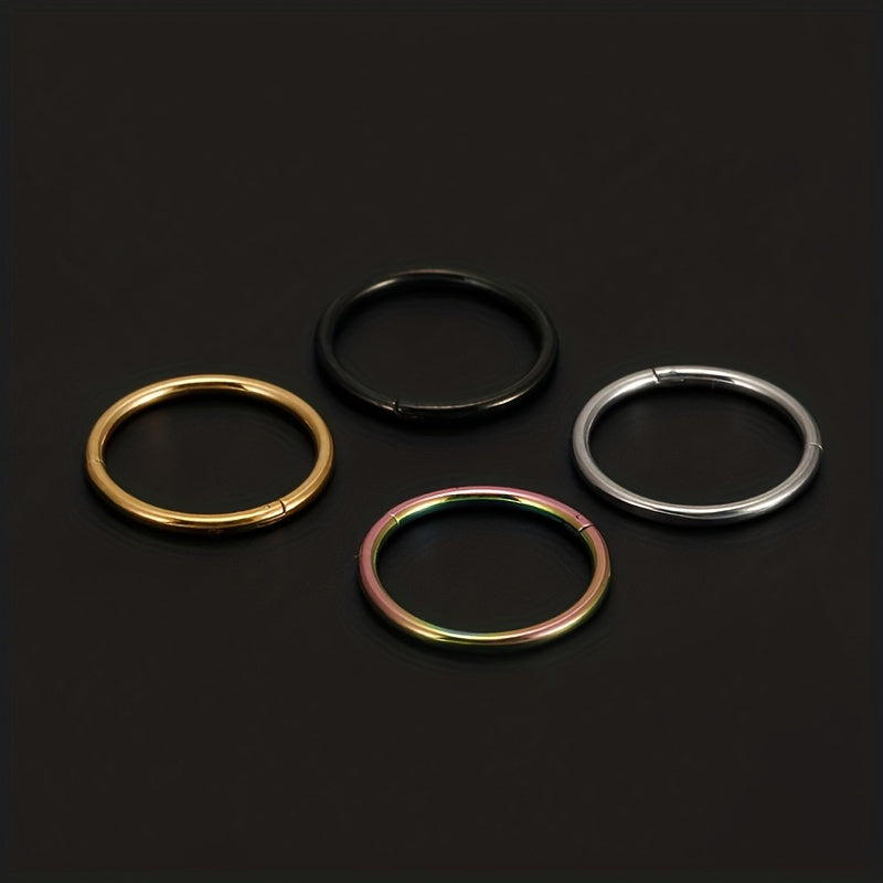 Men's Stainless Steel Closed Ring for Body Piercing