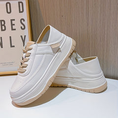 Women's Solid Skate Shoes Thick Bottom Sports Shoes Soft Outdoor Sneakers