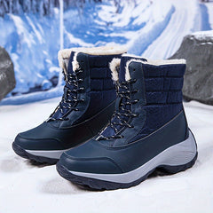Women's Thick Fleece Lining Snow Boots Anti slip Outdoor Hiking Boots