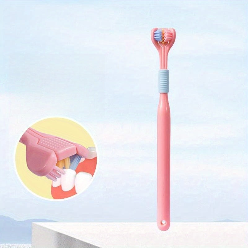 3D Three Sided Toothbrush PBT Ultra Fine Soft Hair Adult Toothbrushes