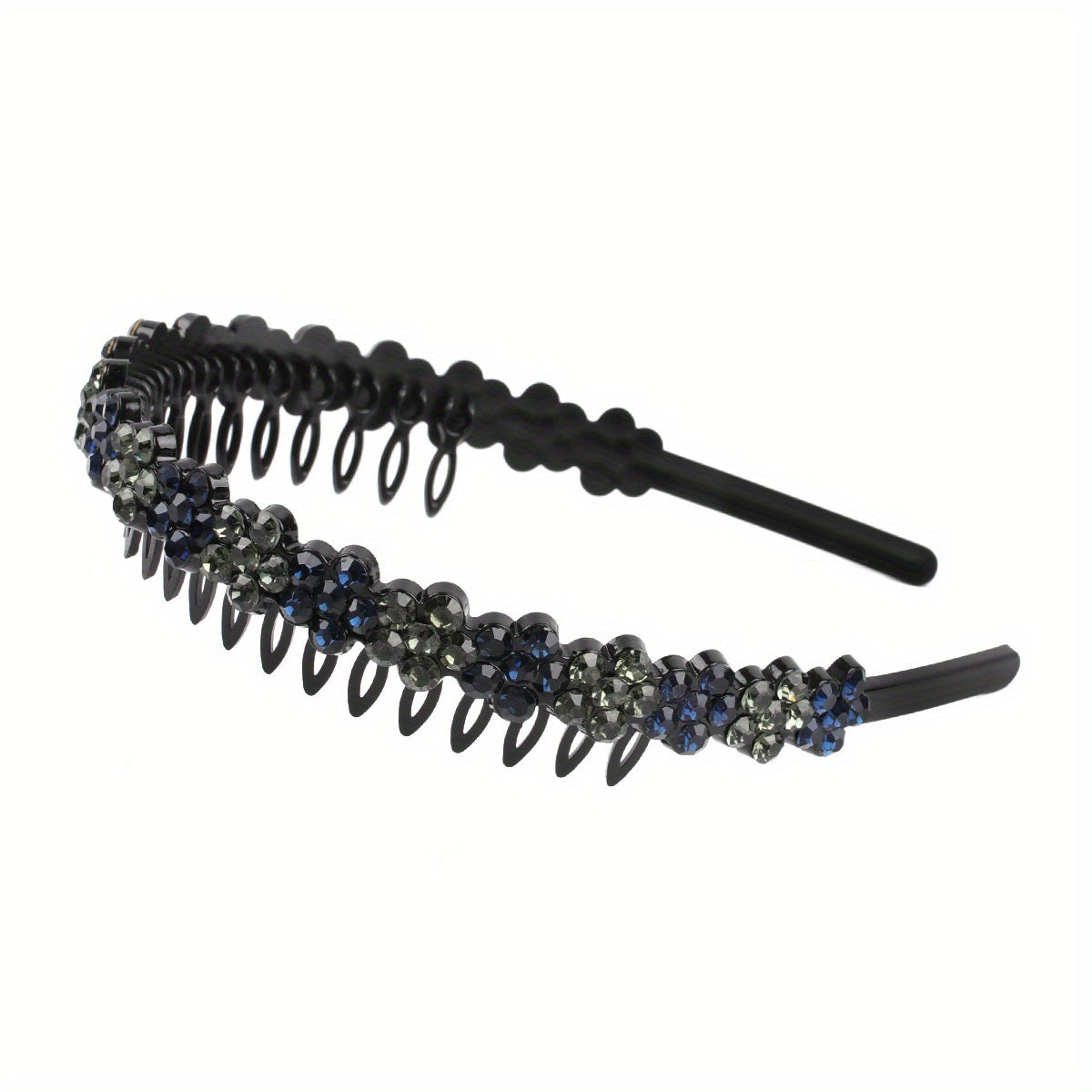Wave Rhinestone Headband with Crystal Pearl Decoration