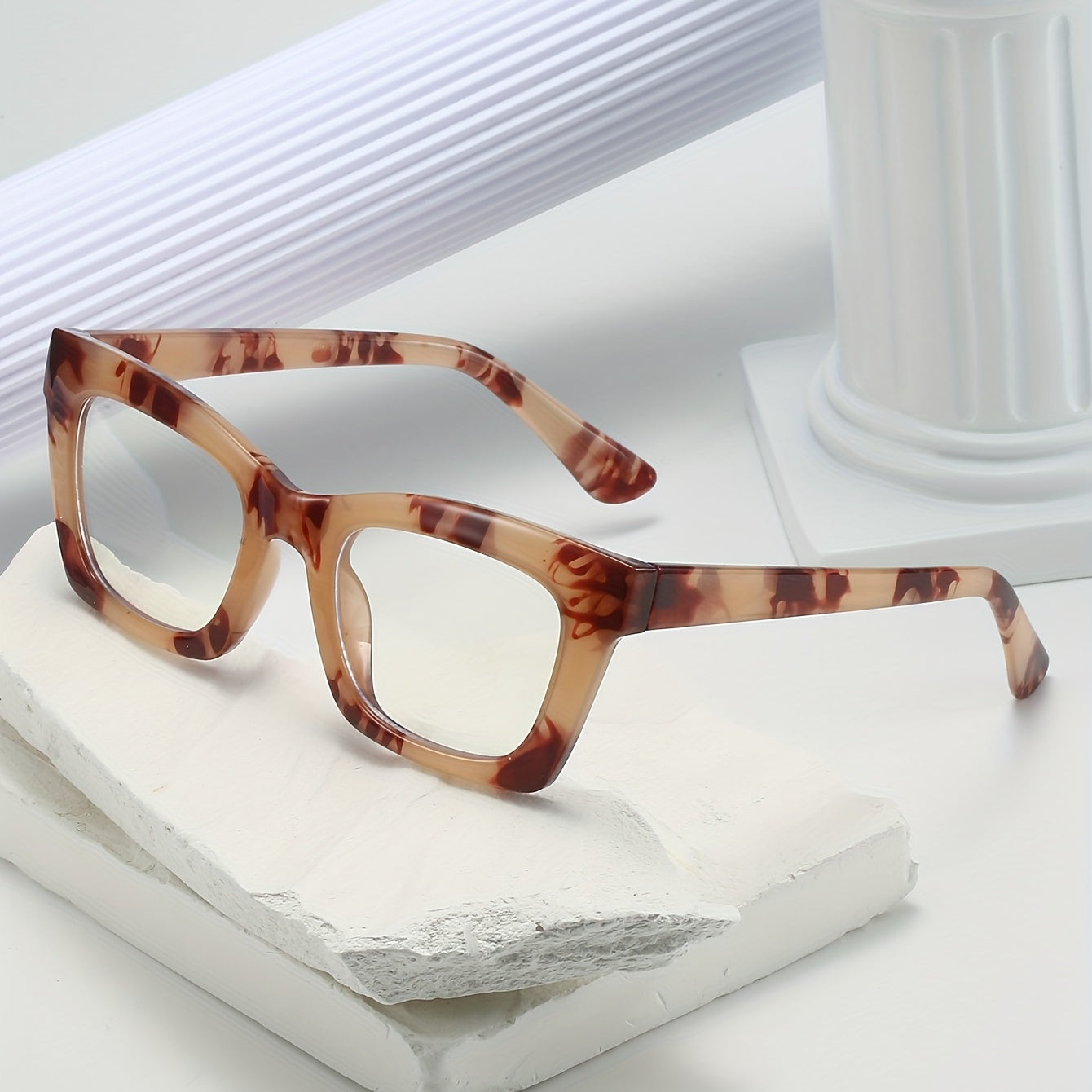 Vintage Leopard Eyeglasses Clear Lens Cat Eye Glasses for Women Men