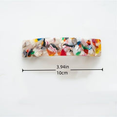 French Style Curved Volume Barrette Tortoise Shell Hair Clips Automatic Clasp