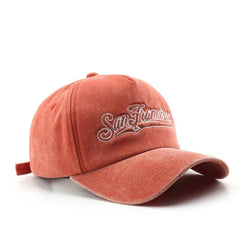 Candy Baseball Cap Washed Distressed Embroidery Cotton Sports Hat