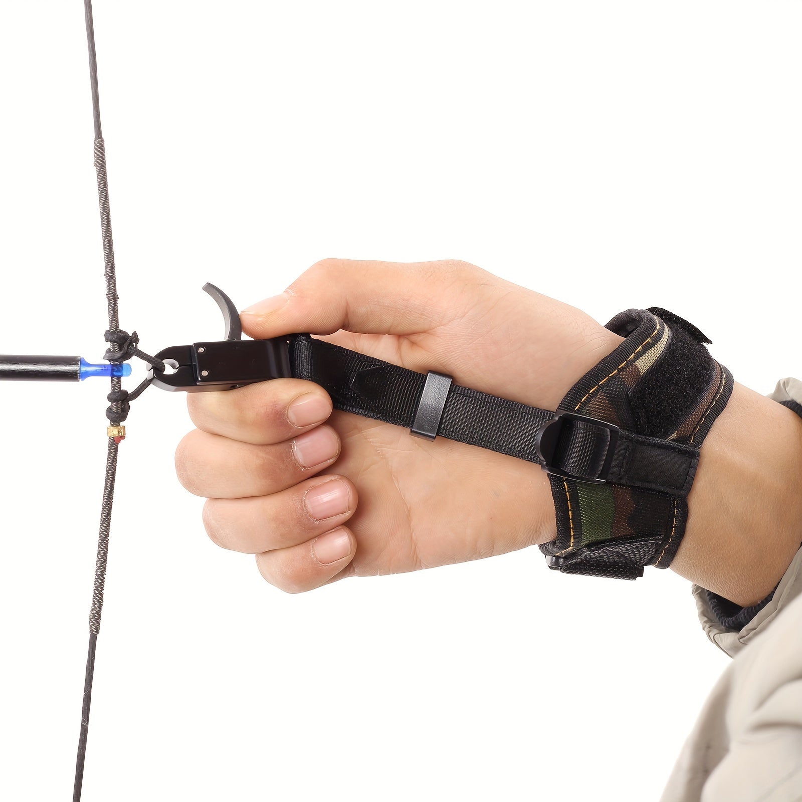 Archery Release Trigger Caliper Compound Bow Release Aids Wrist Strap
