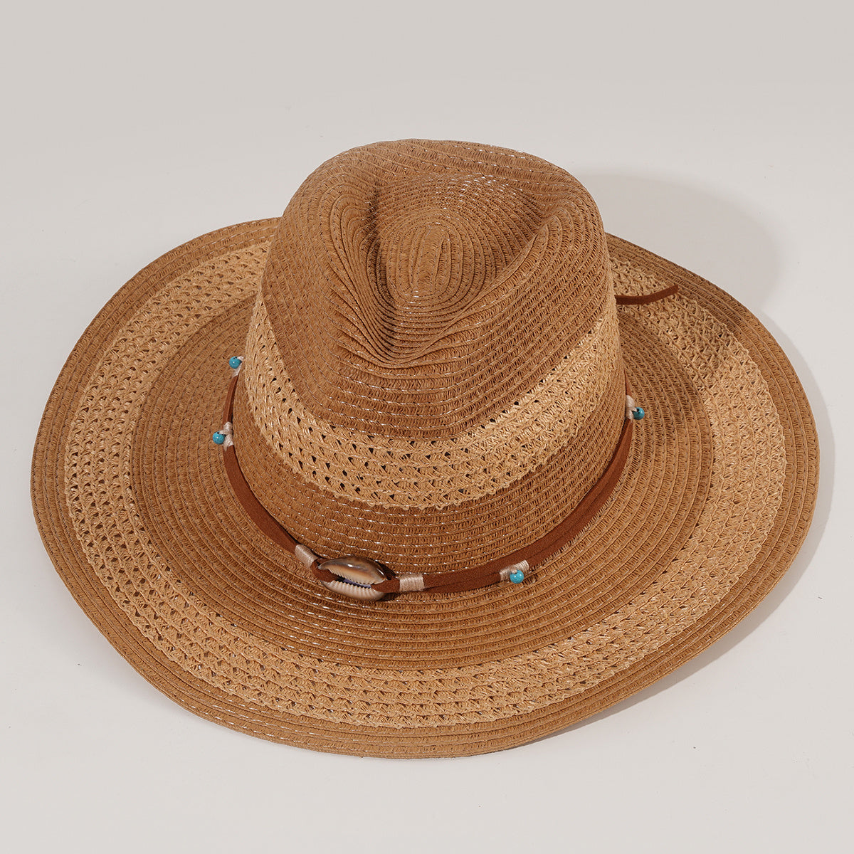 Dark Khaki Cowgirl Cowboy Hat British Style Beach Travel Sun Hat Vintage