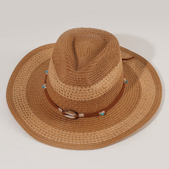 Dark Khaki Cowgirl Cowboy Hat British Style Beach Travel Sun Hat Vintage