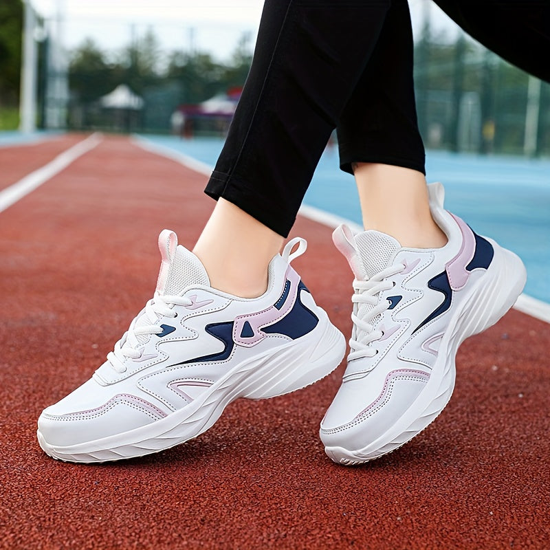 Waterproof Faux Leather Sports Shoes Non Slip Thick Bottom