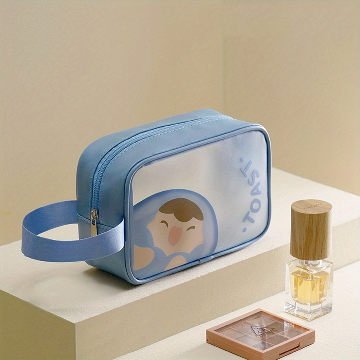 Cartoon Transparent Toiletry Bag Waterproof Travel Cosmetic Storage Bag