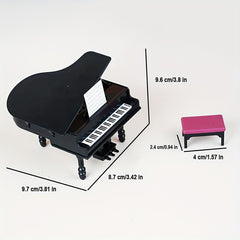 Dollhouse Piano Model Mini Furniture Decor Accessory