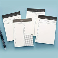 4pcs Business Plan Note Book Tear Notepad Office Desktop Schedule Memo Book