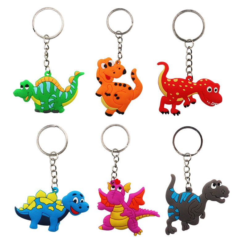 12 Dinosaur Keychains Pack