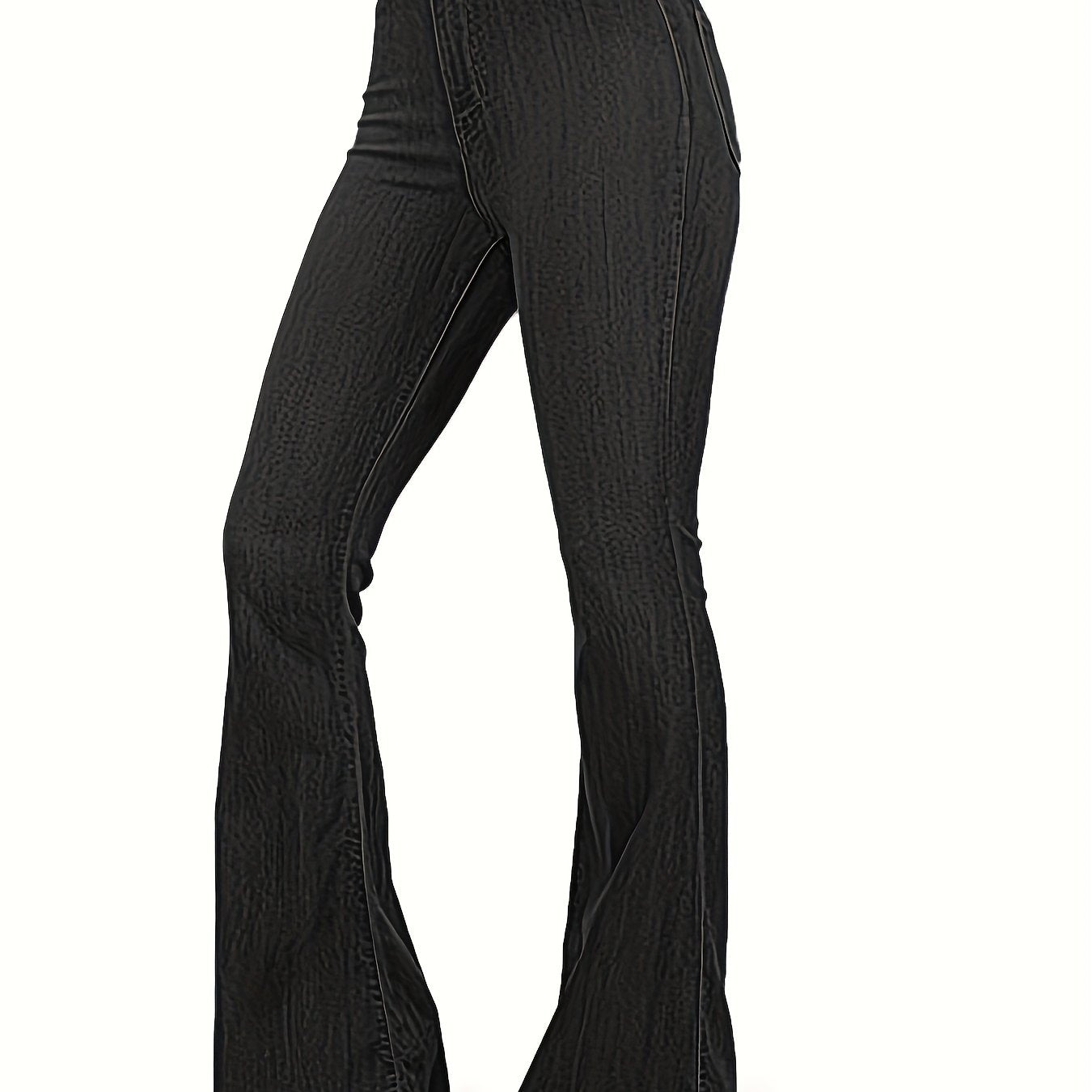 High Waist Flared Jeans Bell Bottom Wide Legs Denim Pants