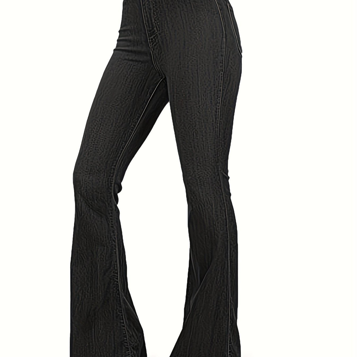 High Waist Flared Jeans Bell Bottom Wide Legs Denim Pants