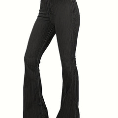 High Waist Flared Jeans Bell Bottom Wide Legs Denim Pants