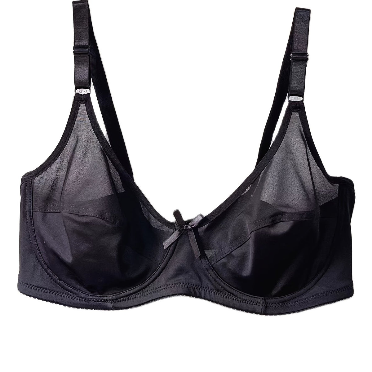  Sexy Bow Knot Mesh Underwire Back Closure Bra