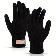 Velvet Non Slip Knitted Winter Gloves Touch Screen