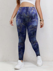  Butterfly Print High Rise Leggings