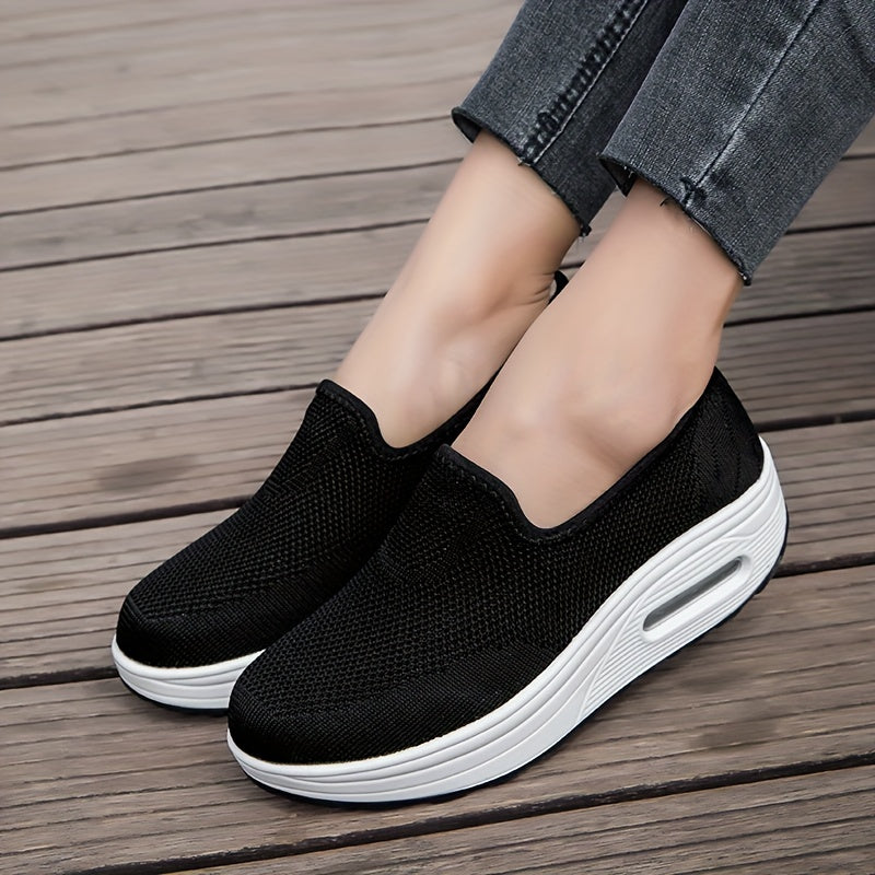 Lightweight Comfortable Slip On Sneakers with Shock Absorption Mesh