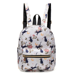 Cat Print Backpack Lightweight Daypack Casual Travel Bookbag