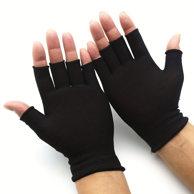 Fingerless Fishing Gloves for Sun Protection, Women Men, Durable, Cut-Resistant