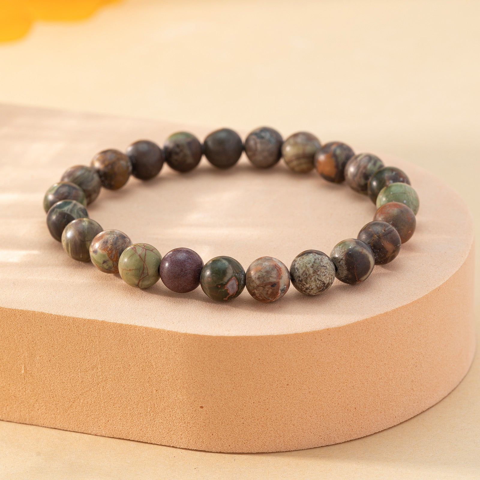 Matte Beaded Bracelet Set For Men Women Semi Precious Gemstone Beads