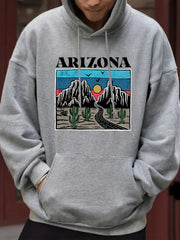 'Arizona' Print Hoodie Men's Casual Pullover Hooded Sweatshirt
