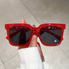 Y2K Jelly Sunglasses Summer UV400 Sun Shades Glasses Chain