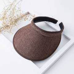 Straw Visor Hat Outdoor Sun Protection Hat for Women