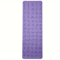 Non-slip TPE Yoga Mat with Guide Line Pattern for Pilates Body Training