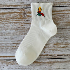5 Pairs Cartoon Print Socks Women's Stockings & Hosiery
