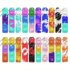 30pcs Mini Pop Keychain Fidget Toys for Stress Relief