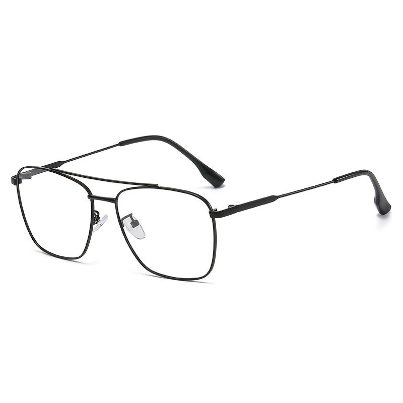 Vintage Metal Double Beam Anti Light Glasses Frame Men's Eyeglasses