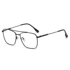 Vintage Metal Double Beam Anti Light Glasses Frame Men's Eyeglasses