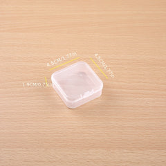 10 PCS Clear Square PP Storage Box for Earplugs, Jewelry, Hardware