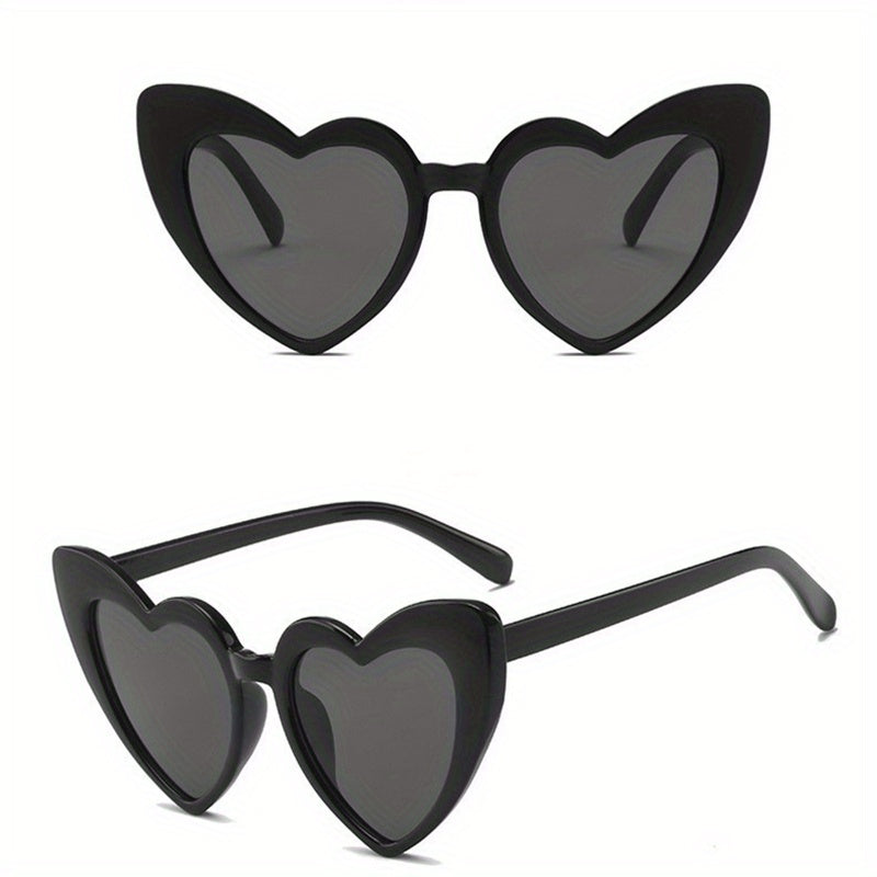 Y2K Heart Frame Sunglasses UV400 Outdoor Eyewear