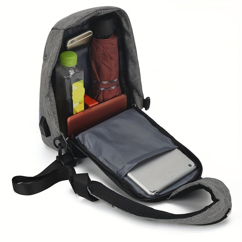 Anti Theft Sling Bag Lightweight Sports Gym Chest Bag Zipper Crossbody Bag