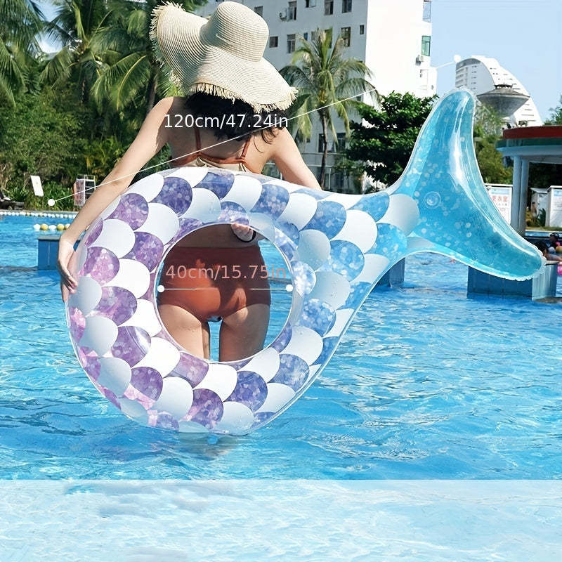 Heart Shaped Mermaid Swimming Ring for Adults