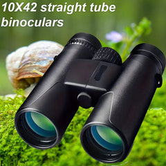 10X42 Straight Tube Binoculars High Definition Compact Lightweight Outdoor Sport