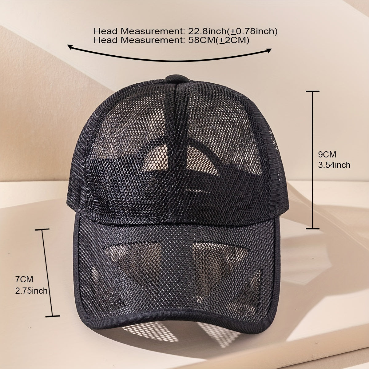 Adjustable Mesh Baseball Cap for Outdoor Sports